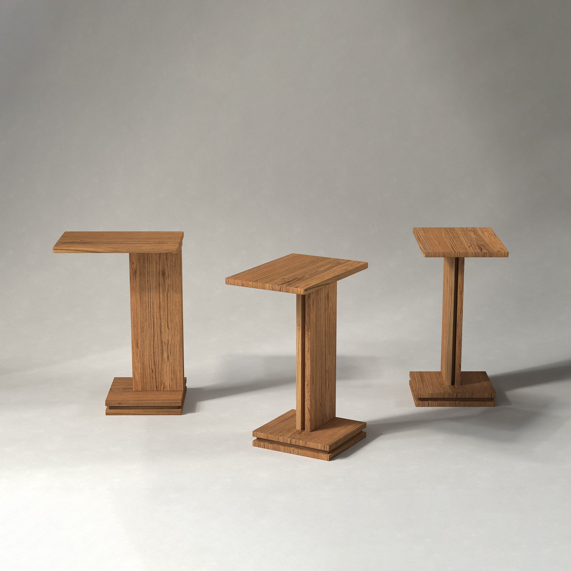 White Background Image of Pootoo's C-shaped Side Table, showcasing its modern minimalist design and smooth lines, ideal for use in any space, adding both functionality and beauty.