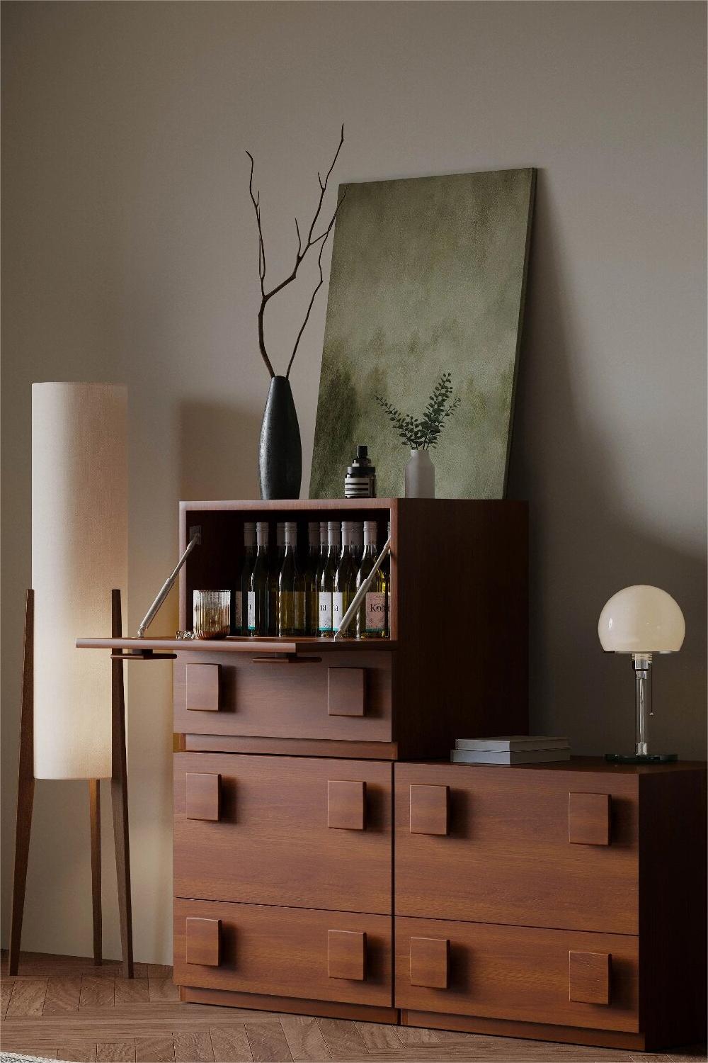 What are the types of materials for midcenturymodel vintage furniture?