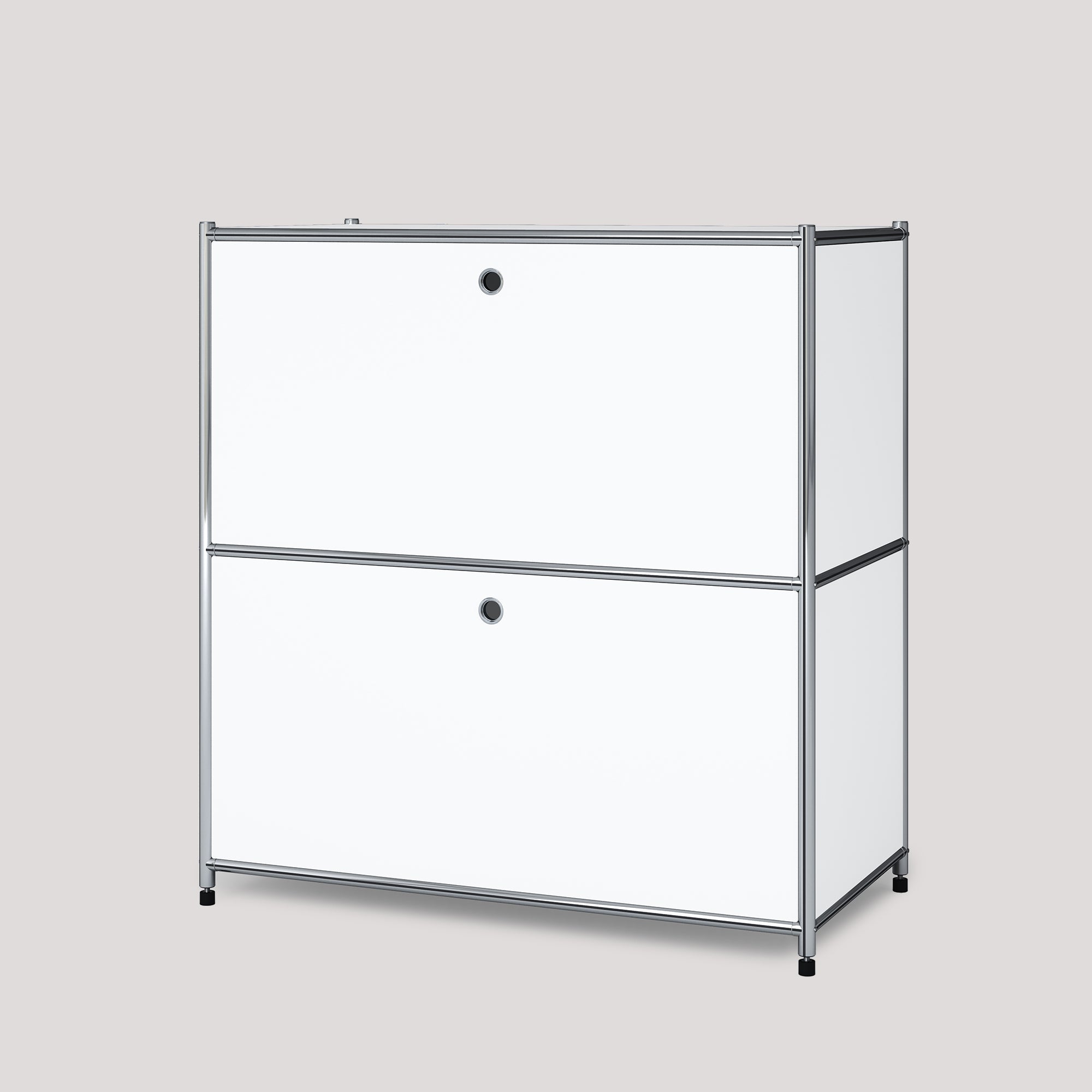 Modular Sideboard with 2 Big Tilt Doors, 2-Tier Module Metal