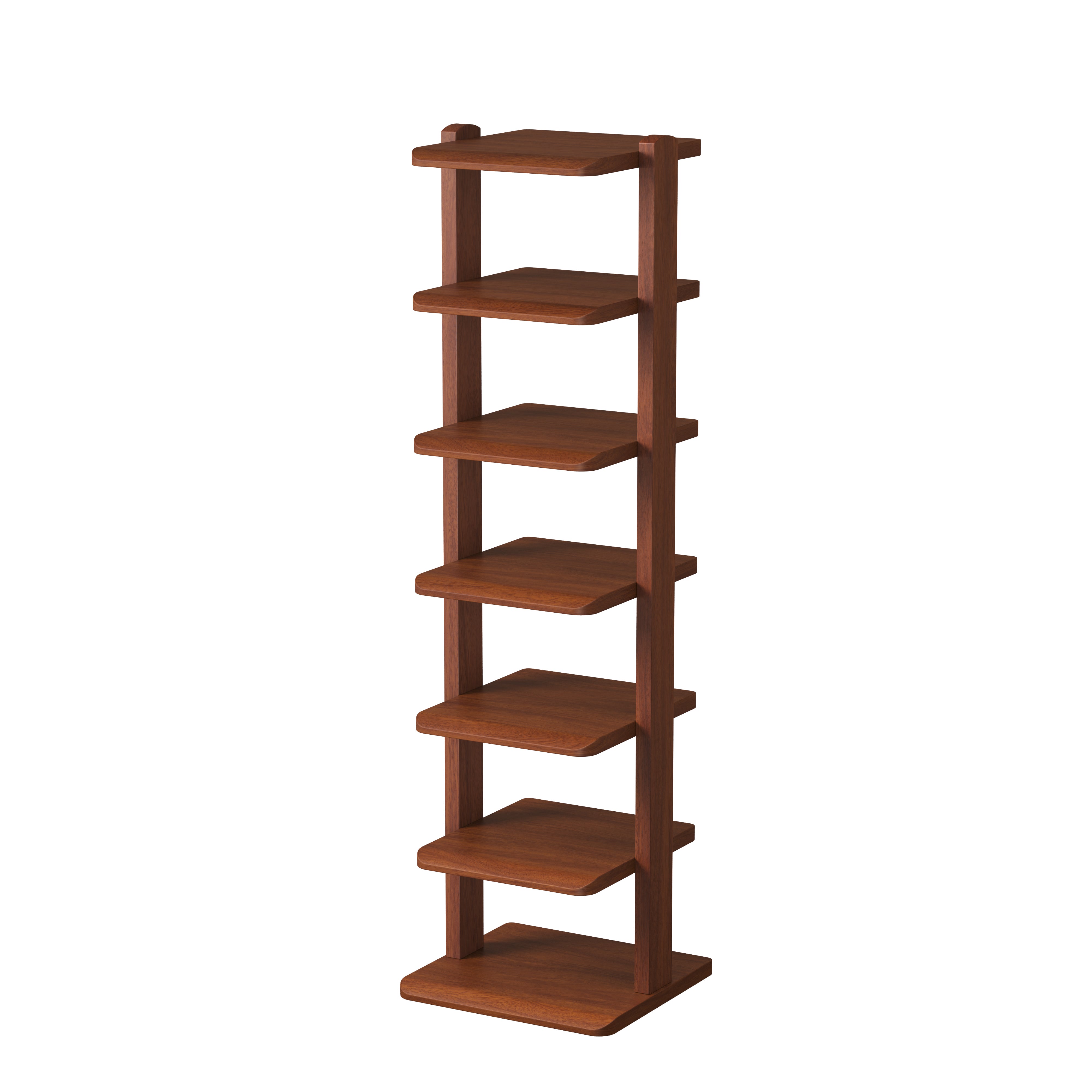 Solid Acacia Wood Storage Rack – 4-Tier Vertical Shelf — POOTOO