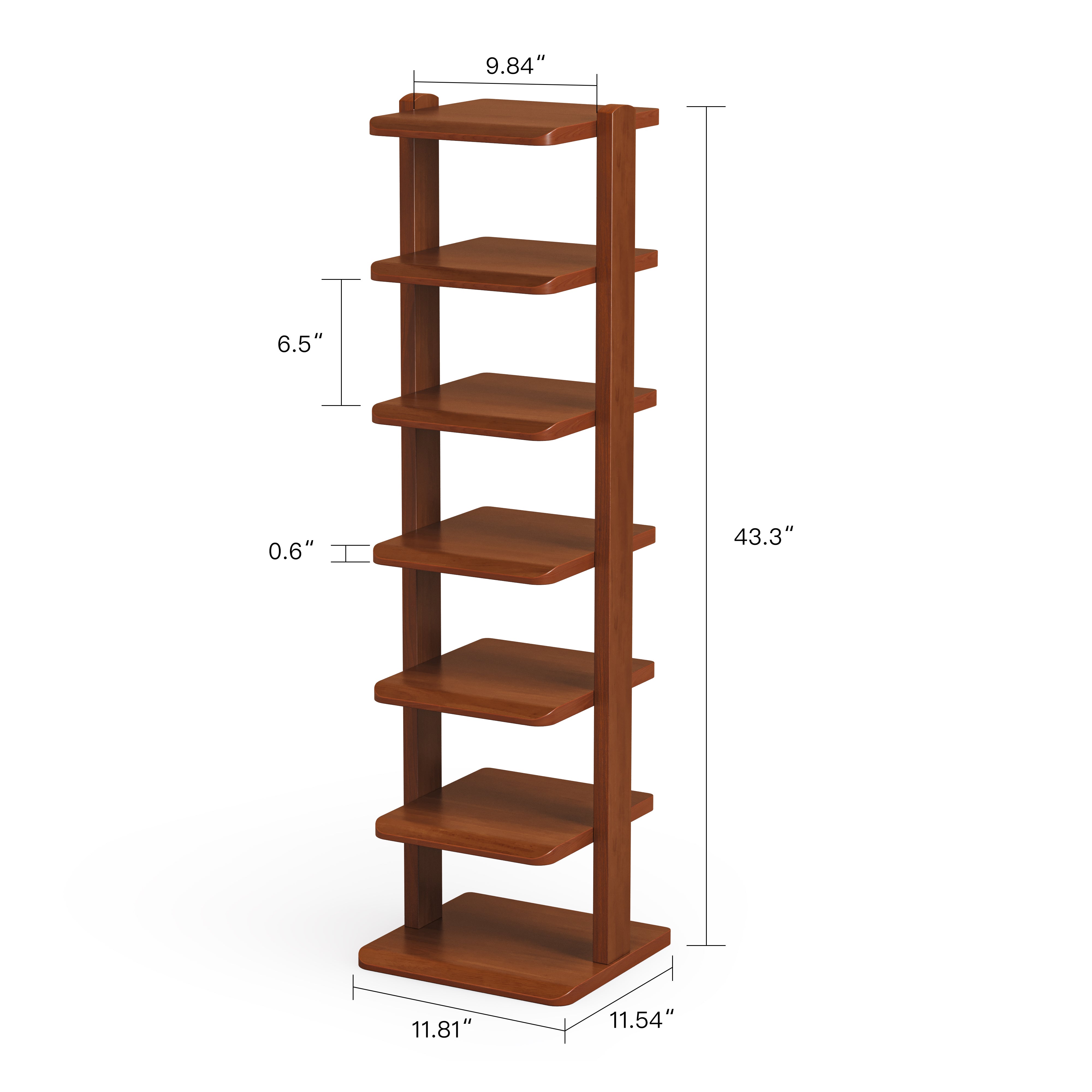 5-Tier & 7-Tier Vertical Solid Wood Narrow Shoe Rack, Entrance