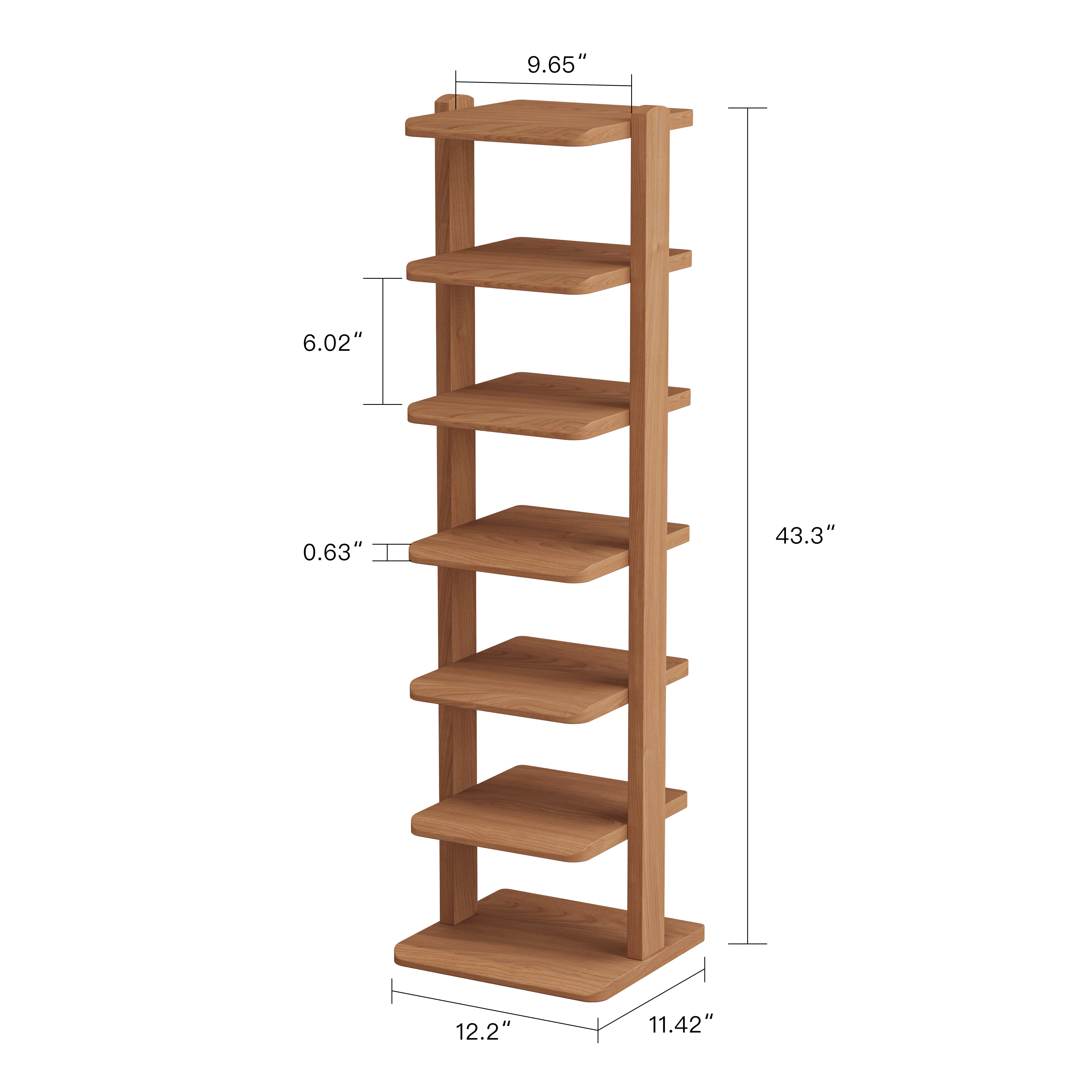 5-Tier & 7-Tier Vertical Solid Wood Narrow Shoe Rack, Entrance